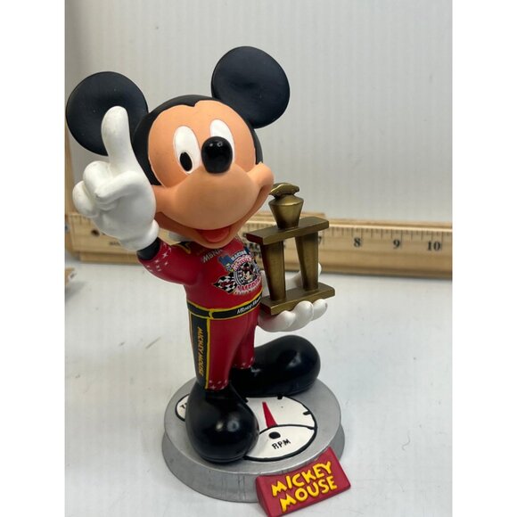 Mickey Mouse NASCAR Red Black Trophy Figurine Collectible Limited Edition RPM - Picture 2 of 4